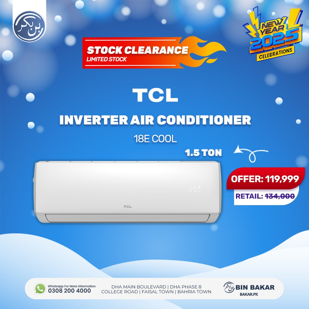 TCL Inverter Cool Only 18E-Cool White 1.5 Ton